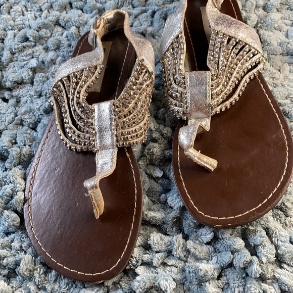 Steve Madden silver crystal sandals sz 6.5 - Picture 3 of 5